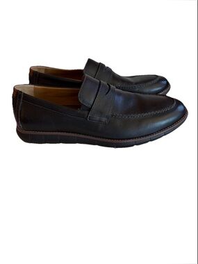 Johnston & Murphy Sheepskin Penny Loafer Black Men’s Sz 13 Memory Foam Shoes